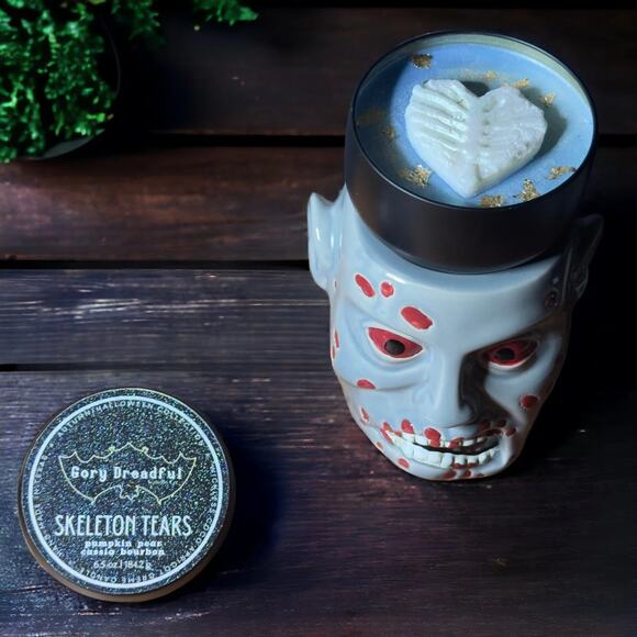 Skeleton Tears Wickless Candle: Pumpkin Pear Cassia Bourbon Scent - Picture 5 of 8